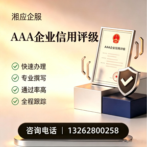 武汉AAA企业信用评级申请服务